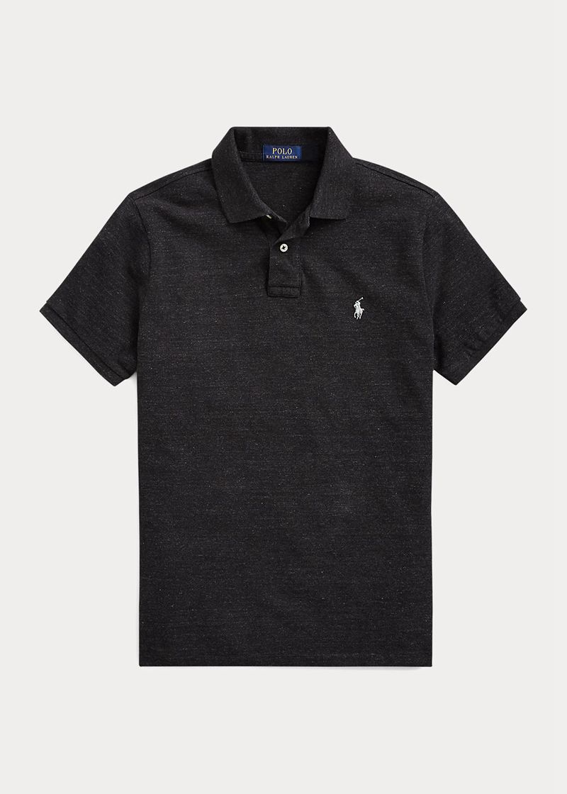 Poleras Polo Polo Ralph Lauren Hombre Slim Fit Mesh Chile Negras XSFPA-4628